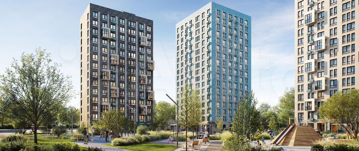 2-к. квартира, 51,6 м², 12/17 эт.