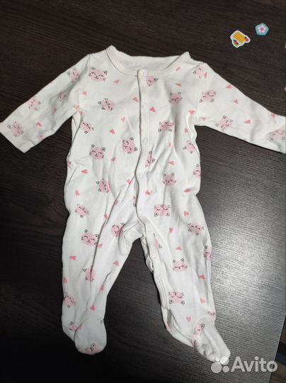 Слипы на девочку 1-6 мес