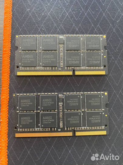 Оперативная память AMD 8 гб DDR3 1600 мгц sodimm