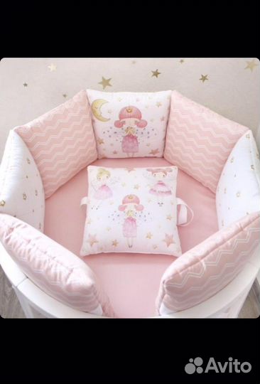 Бортики на круглую кроватку