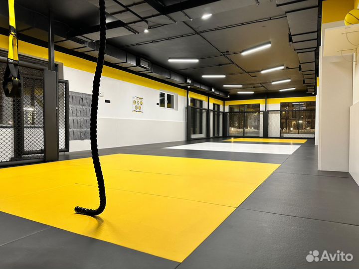 Борцовский ковер 8х8 трехцветный люверсы