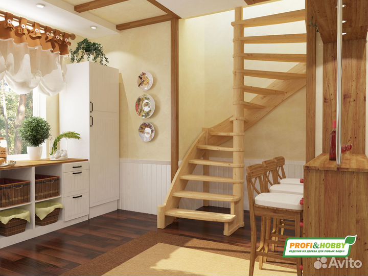 Деревянный потолок из массива дерева