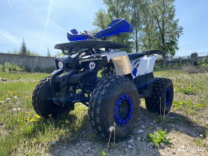 Детский квадроцикл ATV Classic 8 NEW белый/синий