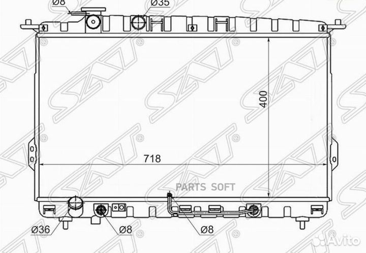 Радиатор охлаждения Хендай Соната Тагаз АКПП