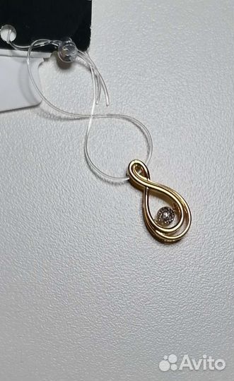 Подвеска с танцующим бриллиантом