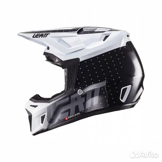 Шлем Leatt Moto 8.5 Helmet Black/White New 2024