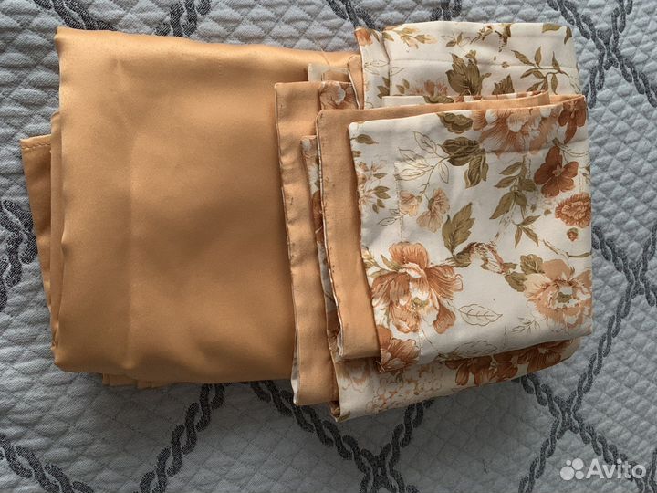 Комплект шелковых штор и наволочек