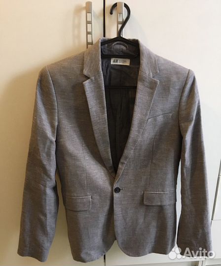 Пиджак hm серый 164 см