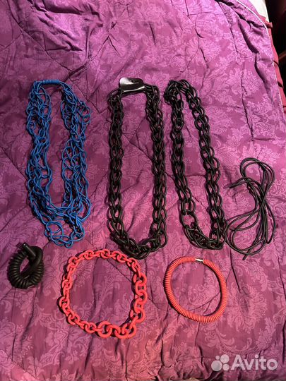 Колье цепь из резины