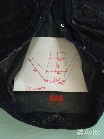 Джинсовая рубашка levis винтаж