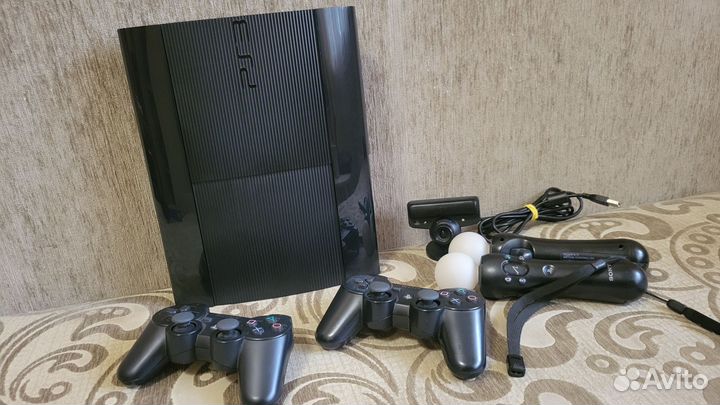 Ps3 super slim. 500 gb. 100 игр