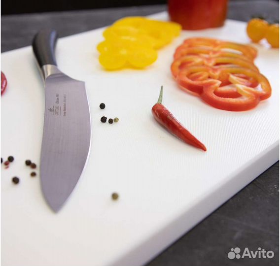 Доска разделочная 500х350х18 мм белая пластик