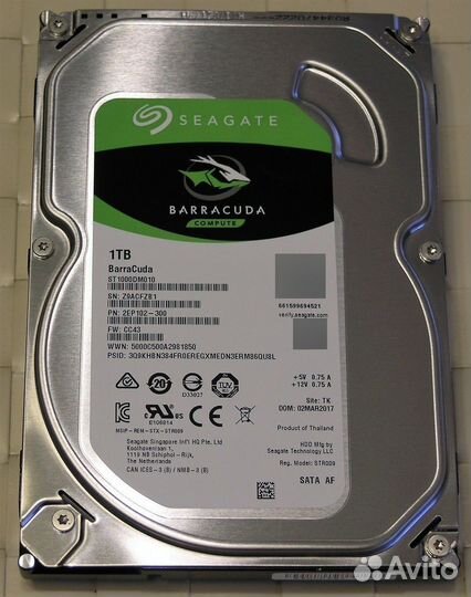 Жесткий диск 1 тб seagate barraCuda