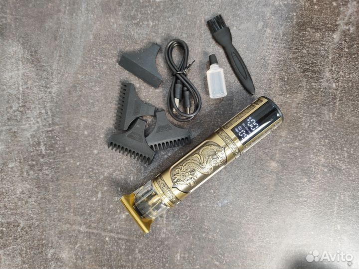 Триммер для бороды / Бритва 2в1 с экраном