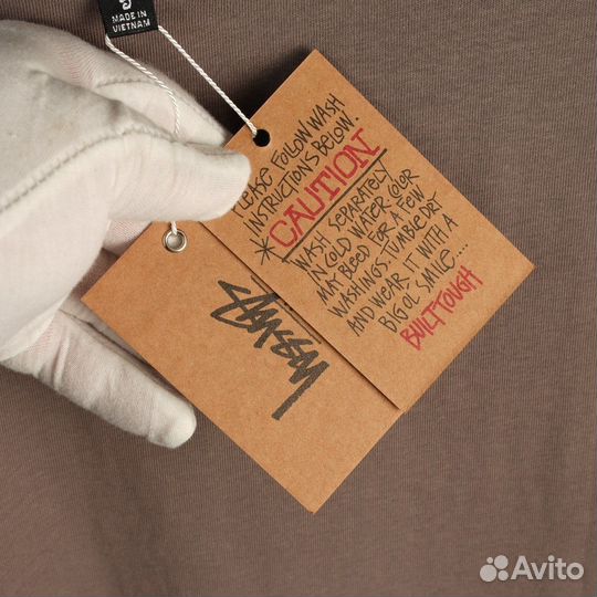 Футболка stussy коричневая