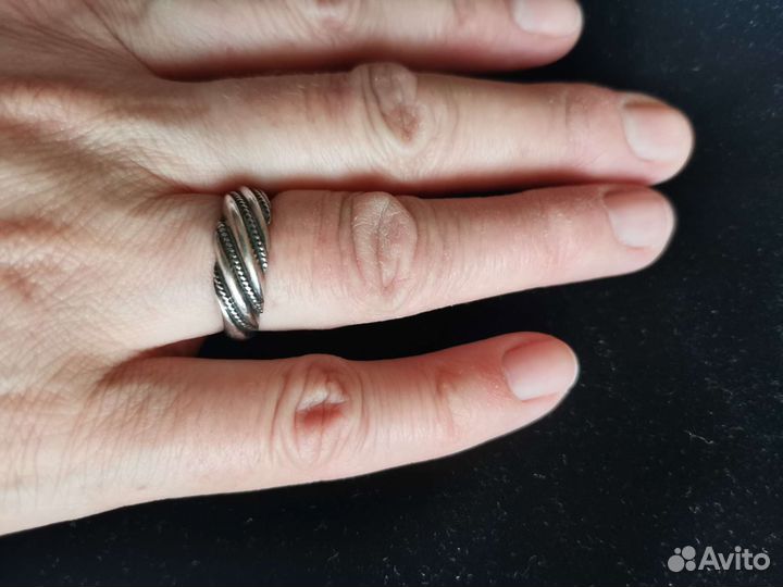 Серебряное кольцо браслет Кубачи