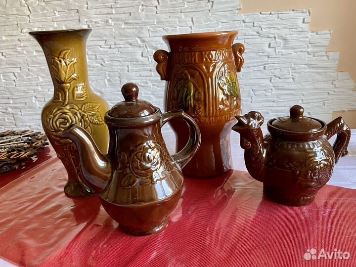 Вазы кувшины чайники керамика СССР