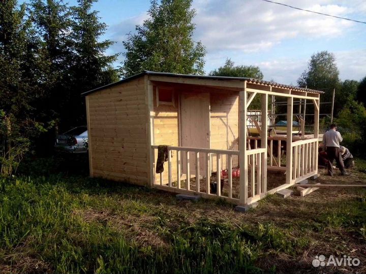 Хозблок с душем 2*2м