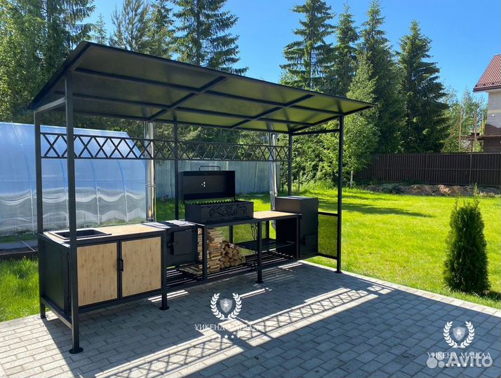 Мангал с крышей