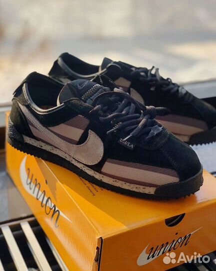 Кроссовки Union x Nike Cortez Black Grey