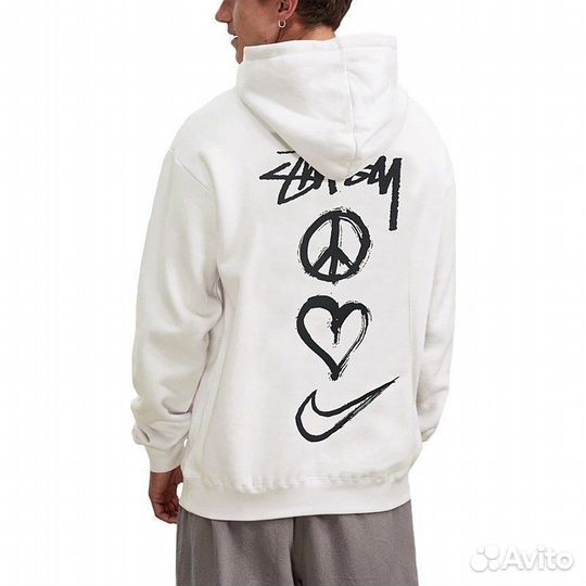 Худи stussy x nike белое (M-XXL)