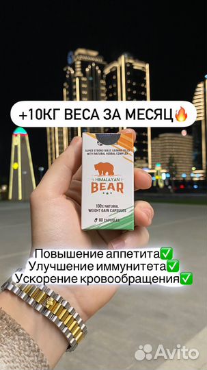 Bear/10кг/набор веса/аппетит