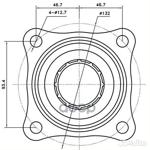 Ступица передняя перед лев WB-1027;EB5401;4