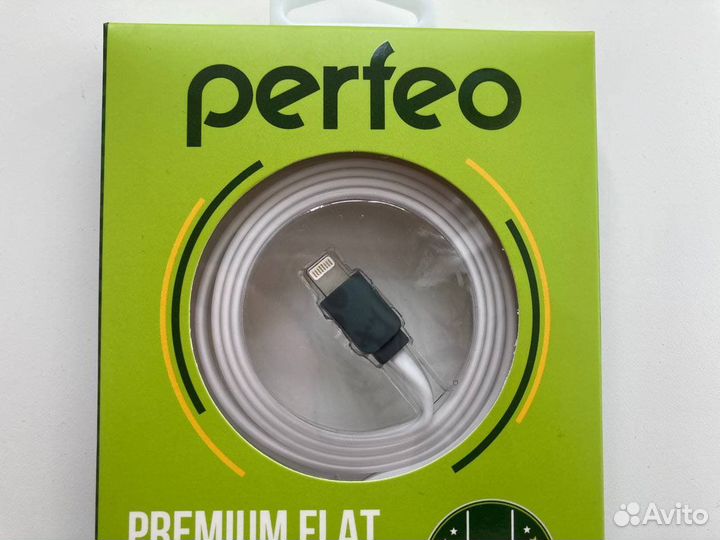 Кабель Perfeo USB-Lightning,белый, 1м (8pin)