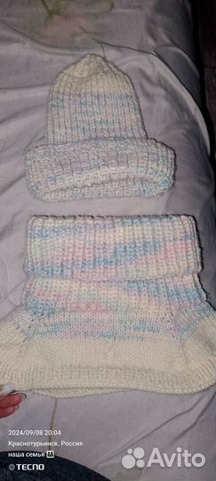 Комплект манишка+шапка