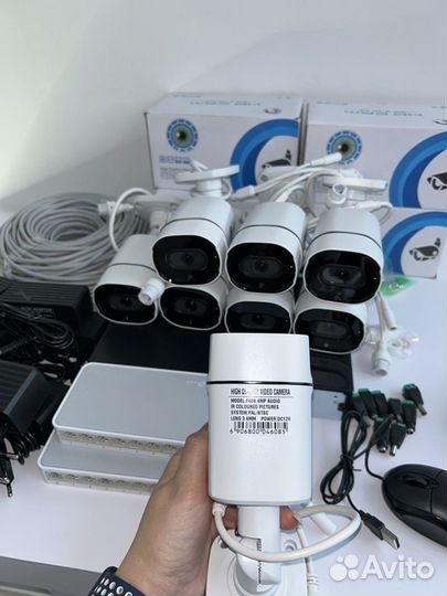 Уличный комплект видеонаблюдения ip 8 камер 4 Мп