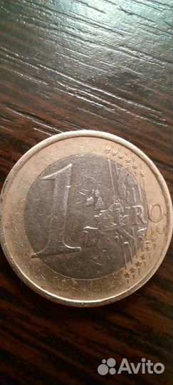 Коллекционная монета 1euro 2002 года с буквой D