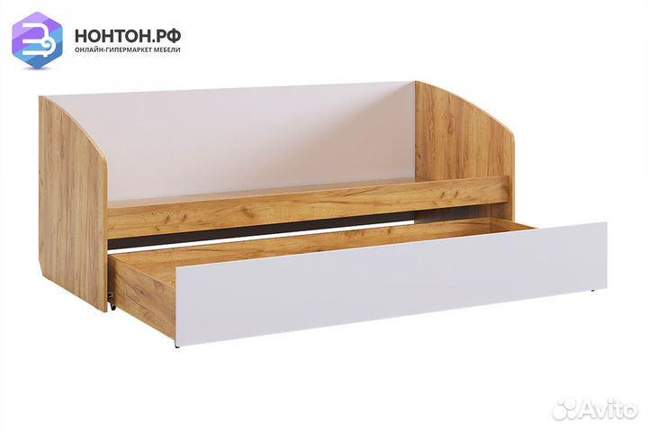 Детская кровать Форсаж дуб крафт золотой / белый