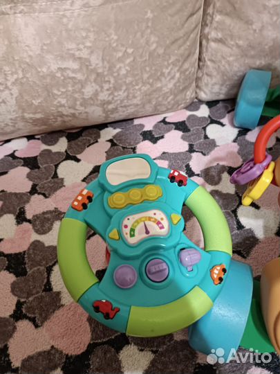 Каталка щенок fisher price, интерактивный руль