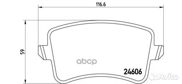 Колодки тормозные дисковые задн P85100 Brembo