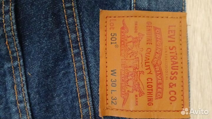 Мужские джинсы levis 501 30 32