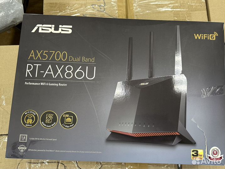 Wi-Fi роутер asus RT-AX86U