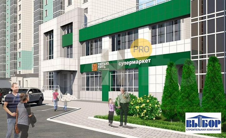 2-к. квартира, 55,8 м², 3/17 эт.