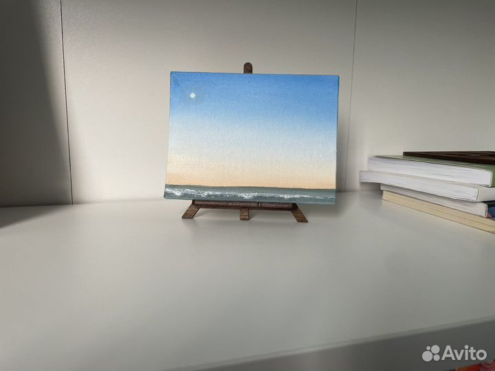 Картина маслом «Морские дали» mini формат