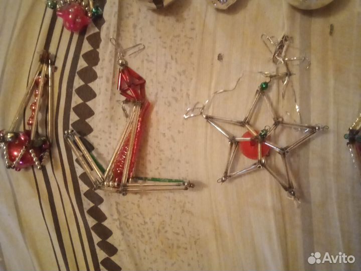 Ёлочные игрушки из стекляруса времён СССР