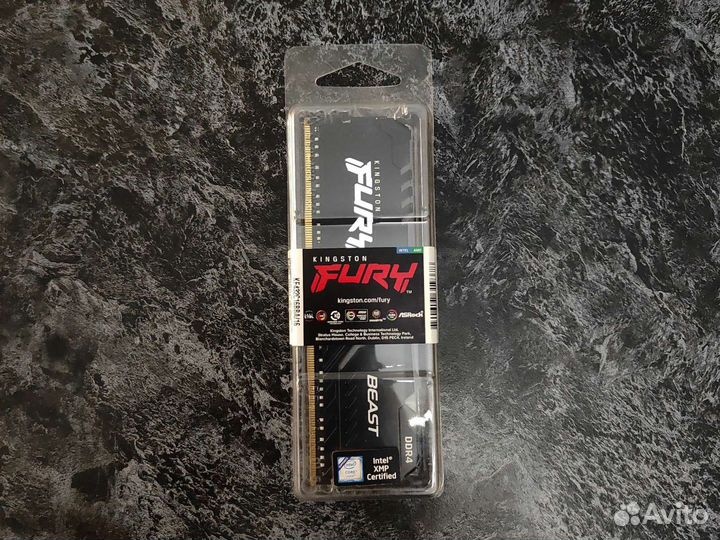 Оперативная память Kingston Fury 16гб RGB 3200мгц