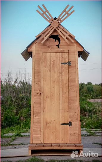 Дачный туалет деревянный SOX559
