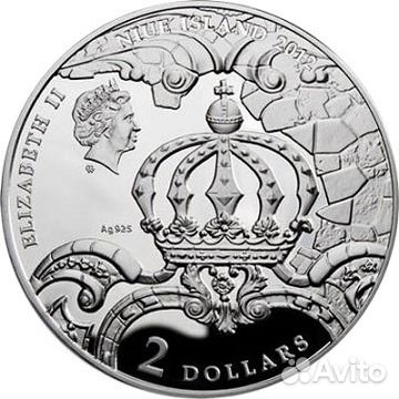 Монета Янтарная комната вставка янтаря Ниуэ 2012г