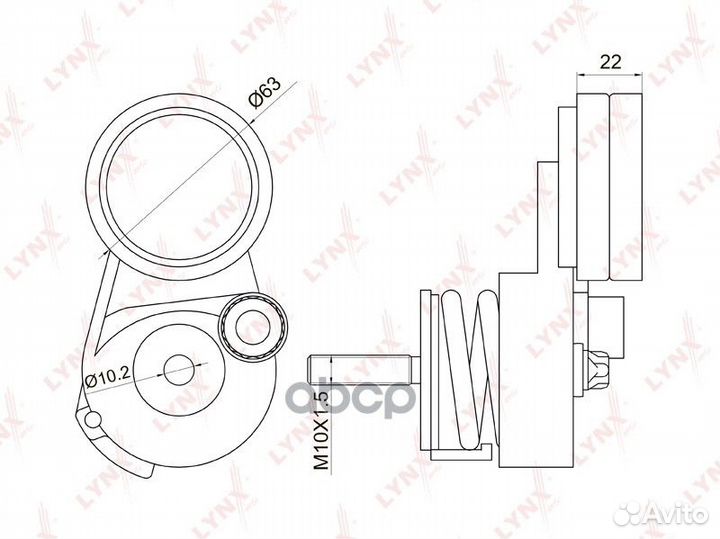 Натяжитель ремня приводного opel astra H/zafira