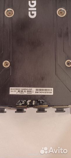 Видеокарта GeForce GTX1060 6GB