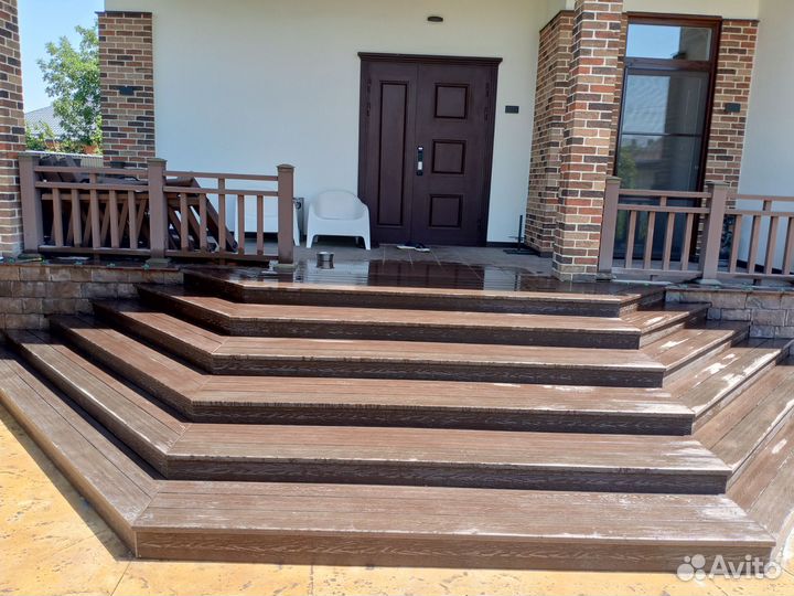 Монтаж дпк лестниц, пирил, терас