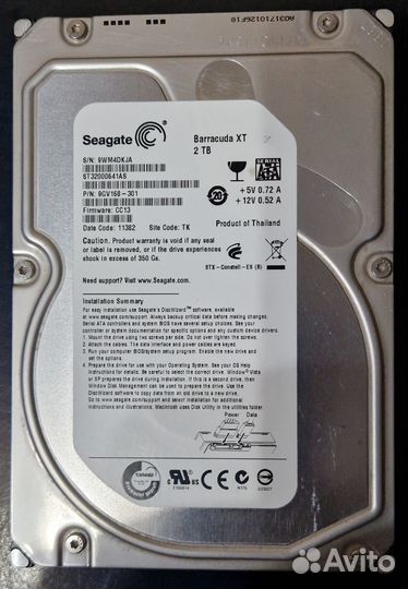 Жёсткий диск HDD Seagate 2тб 3.5