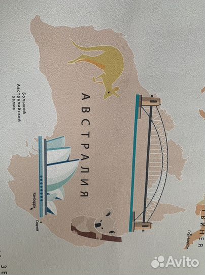 Фотообои детские карта мира