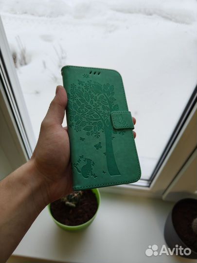 Кожаный чехол-книжка на Samsung galaxy j7 2017