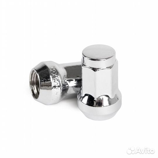 Комплект секреток 4шт. + ключ M12-1.25 серебро