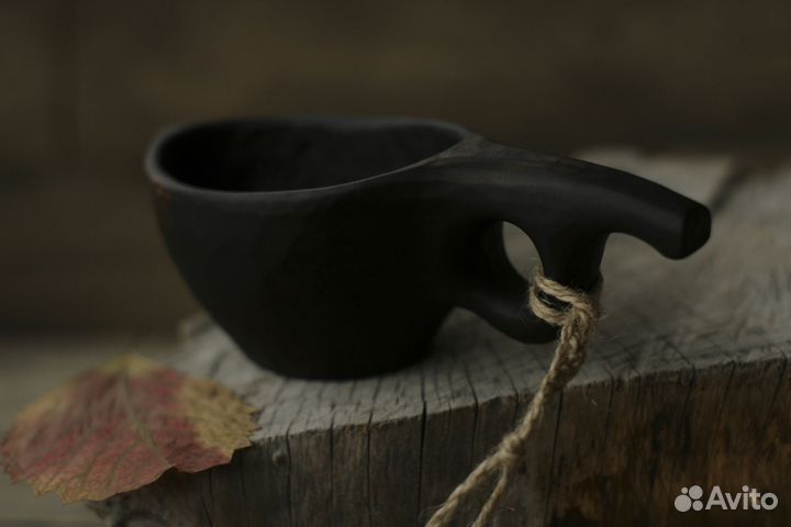 Кружка кукса деревянная из каштана